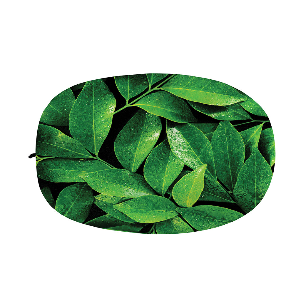 Fresh Green Leaf Print Car Side Mirror Covers