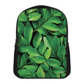 Fresh Green Leaf Print Casual Backpack