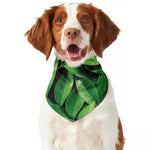 Fresh Green Leaf Print Dog Bandana