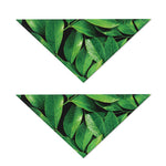 Fresh Green Leaf Print Dog Bandana