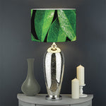 Fresh Green Leaf Print Drum Lamp Shade
