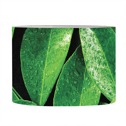 Fresh Green Leaf Print Drum Lamp Shade