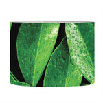 Fresh Green Leaf Print Drum Lamp Shade