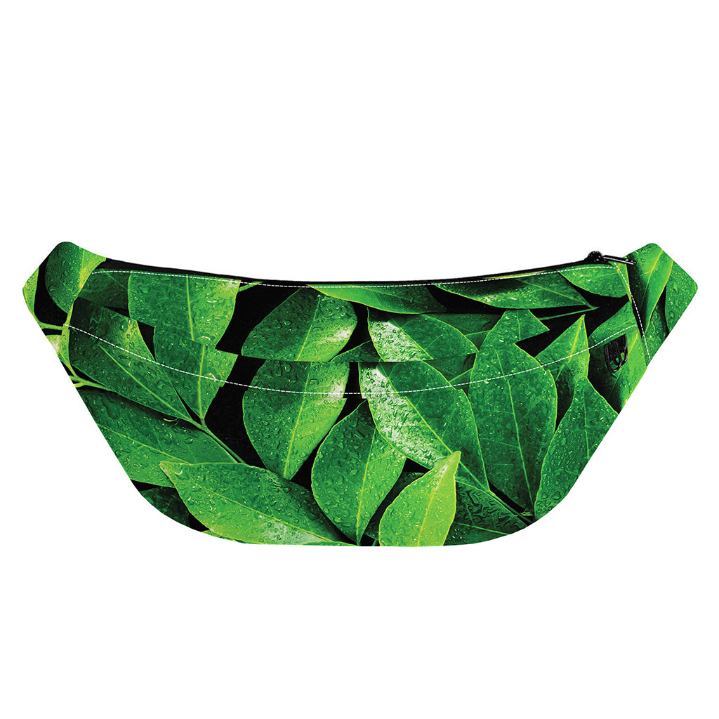 Fresh Green Leaf Print Fanny Pack