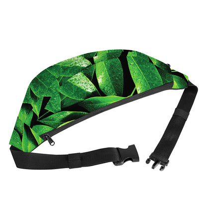 Fresh Green Leaf Print Fanny Pack