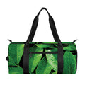 Fresh Green Leaf Print Gym Bag