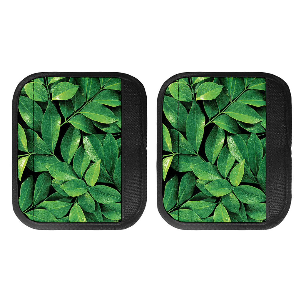 Fresh Green Leaf Print Handle Covers