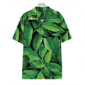 Fresh Green Leaf Print Hawaiian Shirt