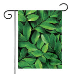 Fresh Green Leaf Print House Flag