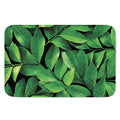 Fresh Green Leaf Print Indoor Door Mat