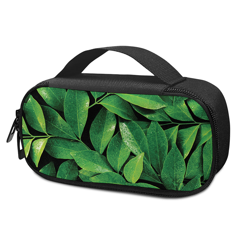 Fresh Green Leaf Print Insulin Cooler Travel Case