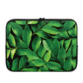 Fresh Green Leaf Print Laptop Sleeve