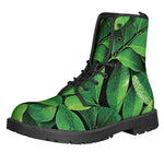 Fresh Green Leaf Print Backpack