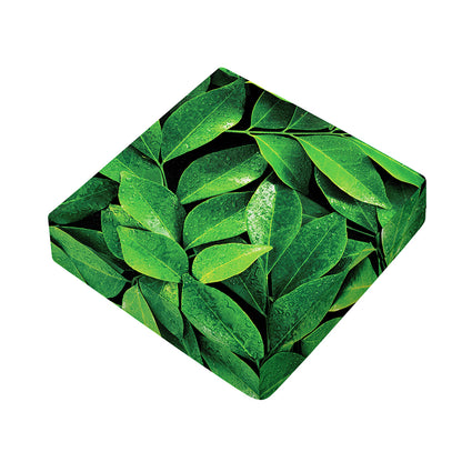 Fresh Green Leaf Print Outdoor Seat Cushion Cover