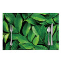 Fresh Green Leaf Print Placemat