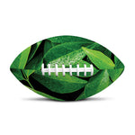 Fresh Green Leaf Print Rugby Ball