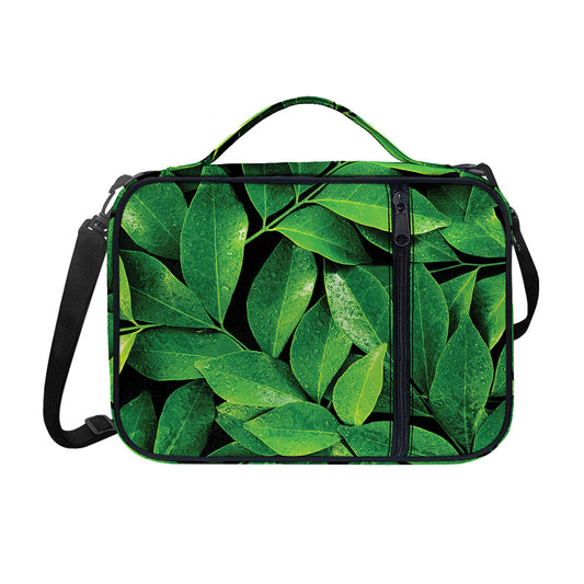 Fresh Green Leaf Print Shoulder Strap Bible Bag