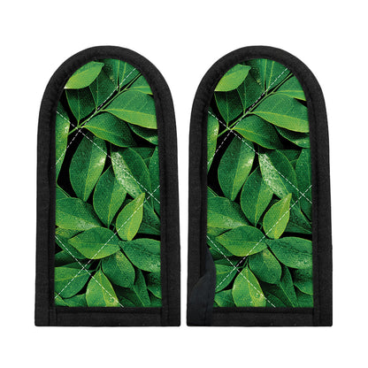 Fresh Green Leaf Print Skillet Handle Cover