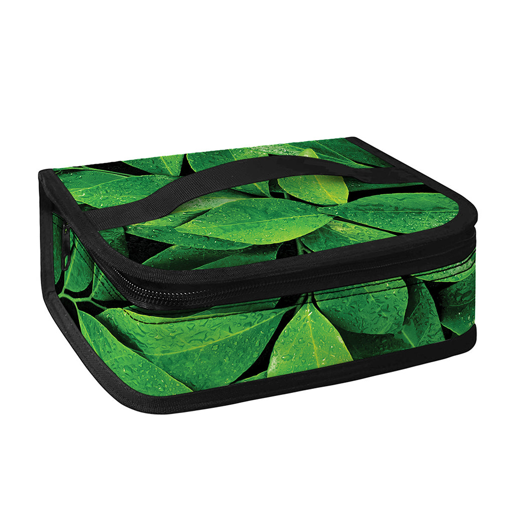 Fresh Green Leaf Print Small Lunch Bag