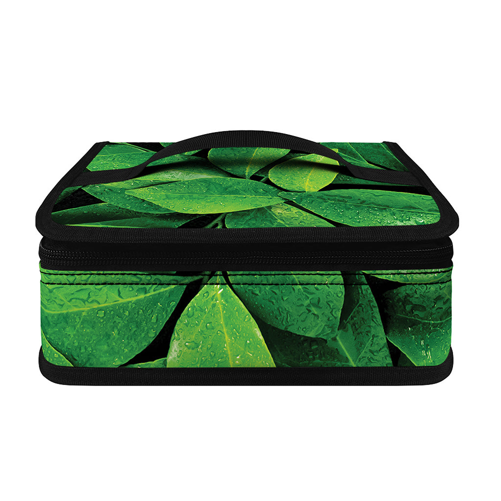 Fresh Green Leaf Print Small Lunch Bag