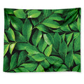 Fresh Green Leaf Print Tapestry