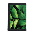Fresh Green Leaf Print Trifold Wallet
