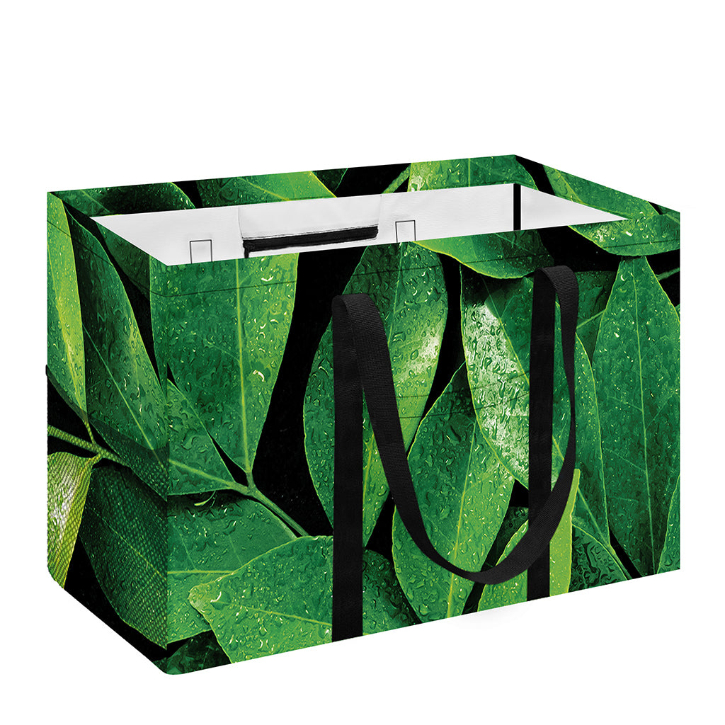 Fresh Green Leaf Print Utility Tote Bag