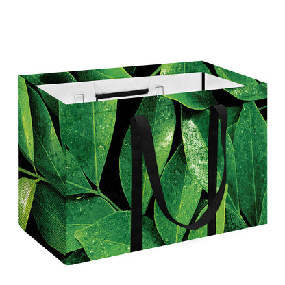 Fresh Green Leaf Print Utility Tote Bag