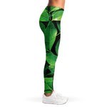 Fresh Green Leaf Print Women's Leggings