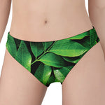 Fresh Green Leaf Print Women's Panties