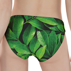 Fresh Green Leaf Print Women's Panties