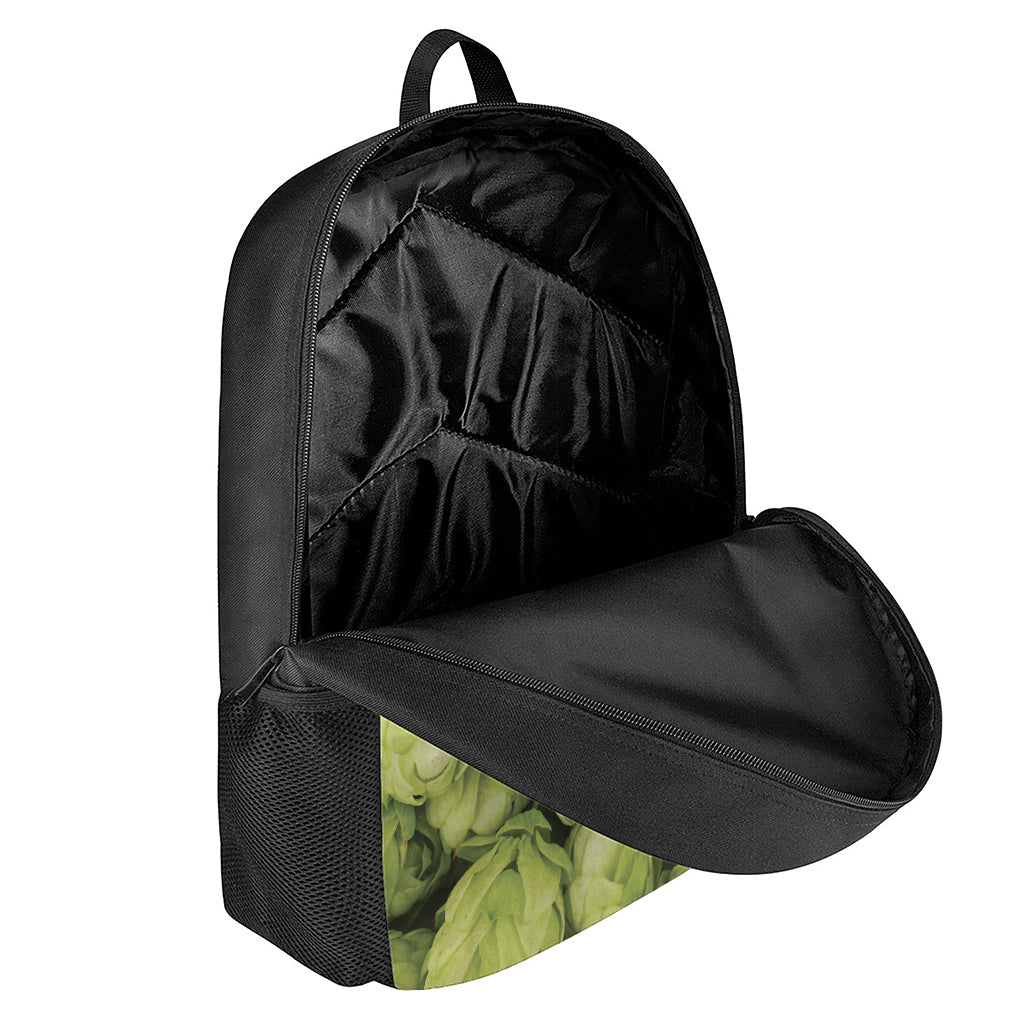 Fresh Hop Cone Print 17 Inch Backpack