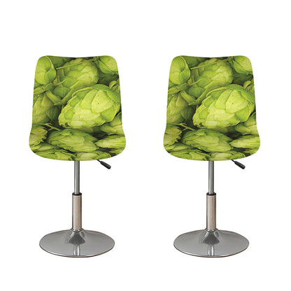 Fresh Hop Cone Print Bar Stool Covers