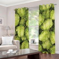 Fresh Hop Cone Print Dimout Grommet Curtains