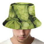 Fresh Hop Cone Print Bucket Hat