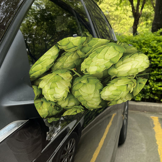 Fresh Hop Cone Print Car Side Mirror Covers
