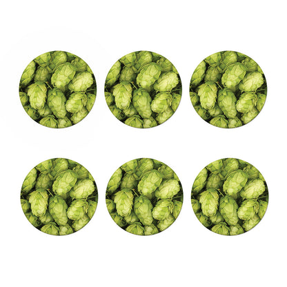 Fresh Hop Cone Print Coaster Set
