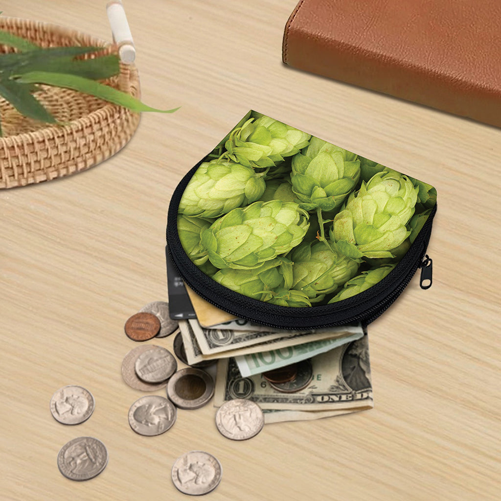 Fresh Hop Cone Print Coin Purse