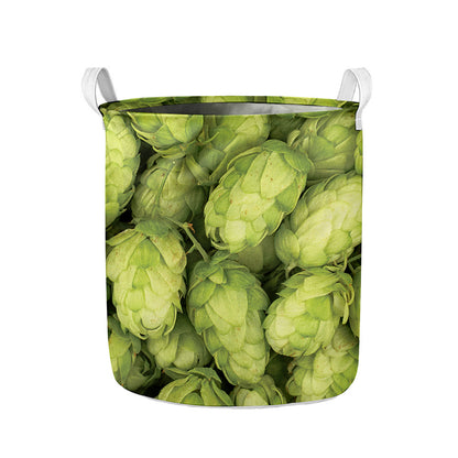 Fresh Hop Cone Print Collapsible Laundry Basket