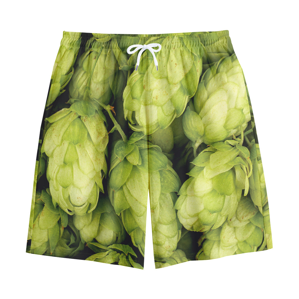 Fresh Hop Cone Print Cotton Shorts