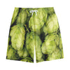 Fresh Hop Cone Print Cotton Shorts