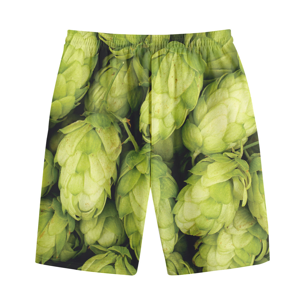 Fresh Hop Cone Print Cotton Shorts