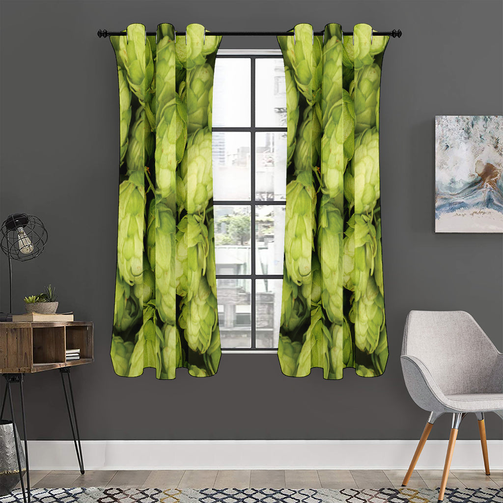 Fresh Hop Cone Print Curtain