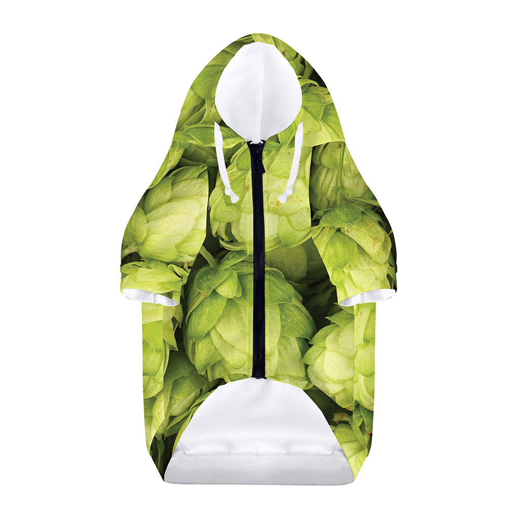 Fresh Hop Cone Print Dog Zip Up Hoodie