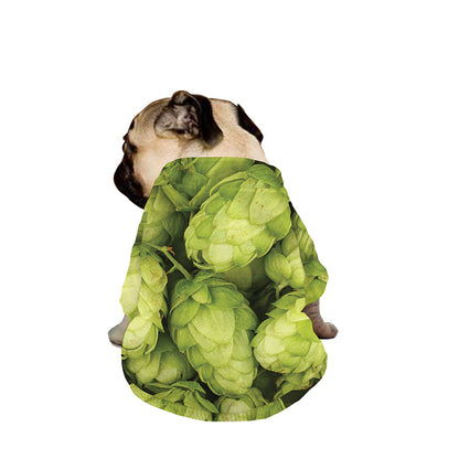 Fresh Hop Cone Print Dog Zip Up Jacket