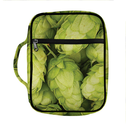 Fresh Hop Cone Print Front Pocket Bible Bag