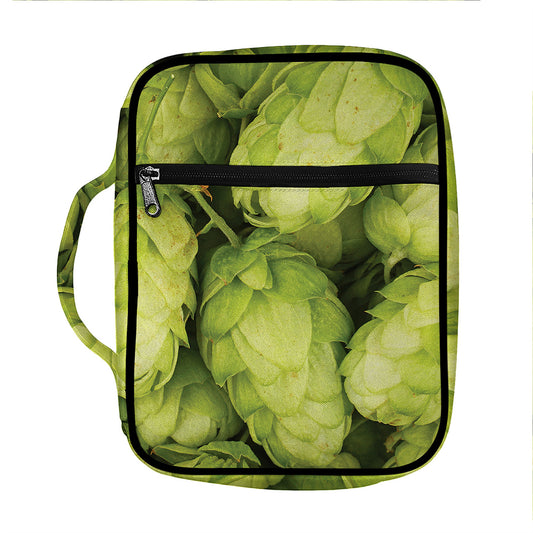Fresh Hop Cone Print Front Pocket Bible Bag