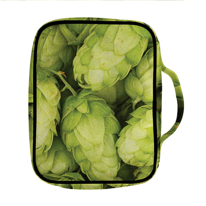 Fresh Hop Cone Print Front Pocket Bible Bag