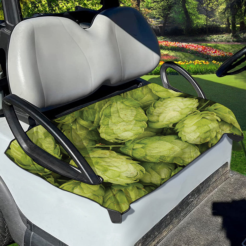 Fresh Hop Cone Print Golf Cart Seat Cover