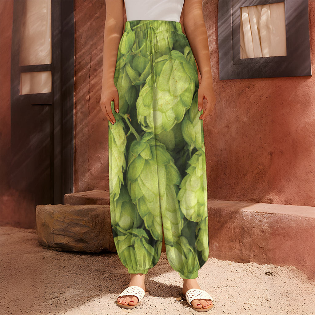 Fresh Hop Cone Print Harem Pants